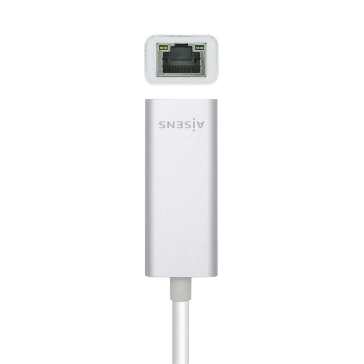 Aisens USB-zu-Ethernet-Adapter, 15 cm, Silber