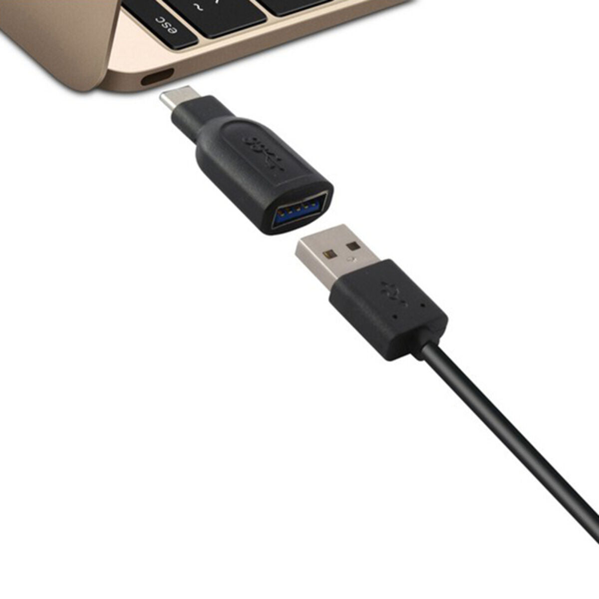 USB 3.0 to USB C 3.1 adapter black