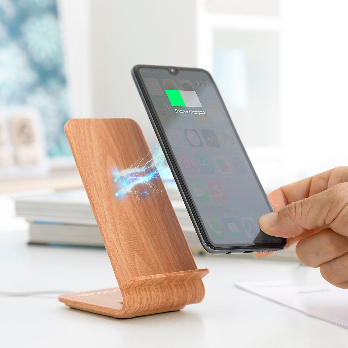 Qistan wood effect wireless charger 