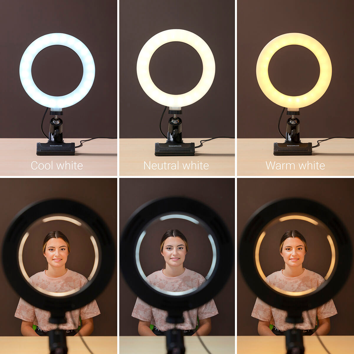 Selfie light ring with clamp Lumahoop 