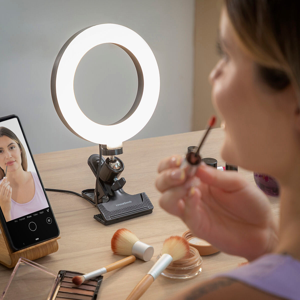 Selfie light ring with clamp Lumahoop 